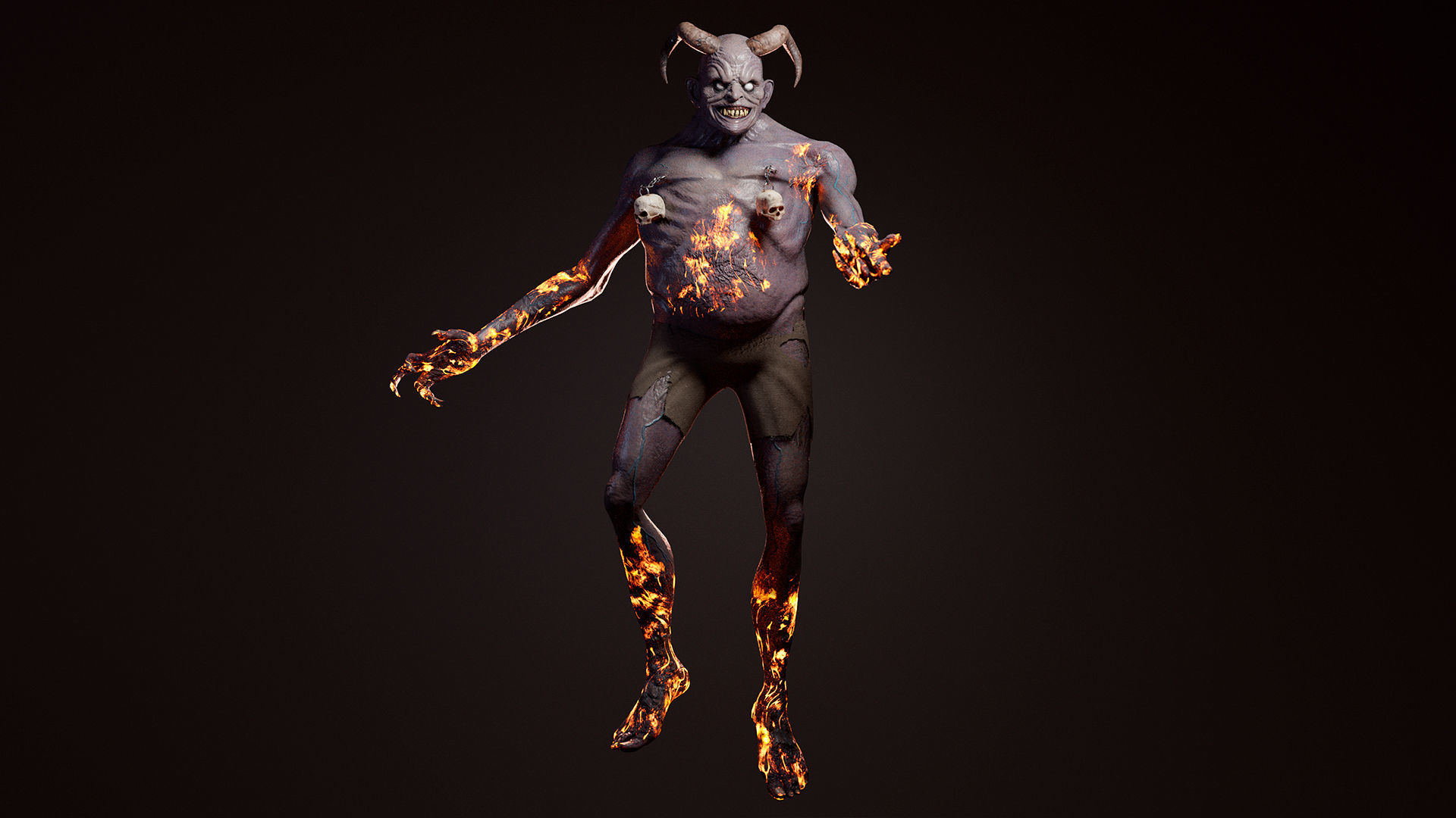 Evil Demon Low-poly 3D model_12