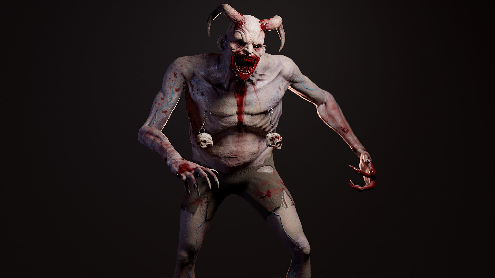 Evil Demon Low-poly 3D model_11