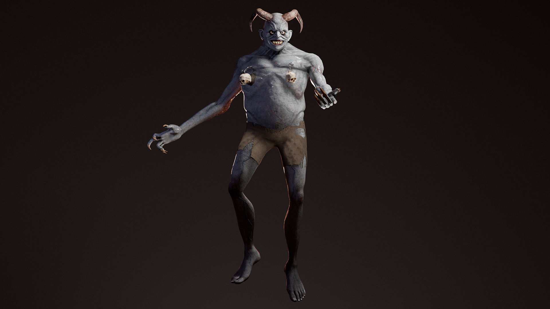 Evil Demon Low-poly 3D model_13