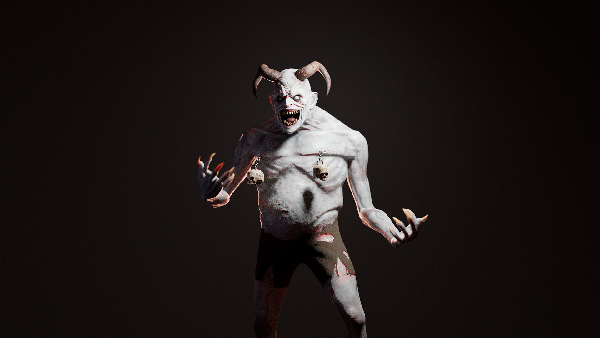 Evil Demon Low-poly 3D model_9