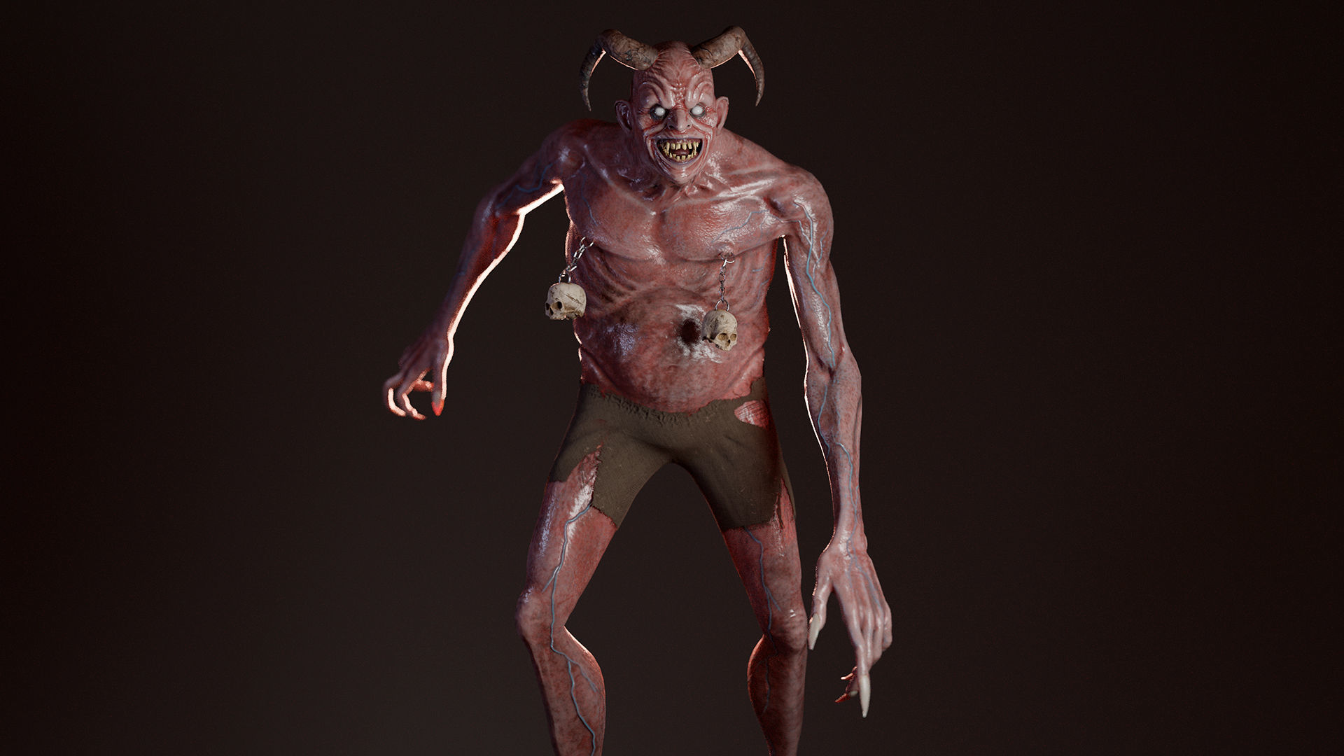Evil Demon Low-poly 3D model_14