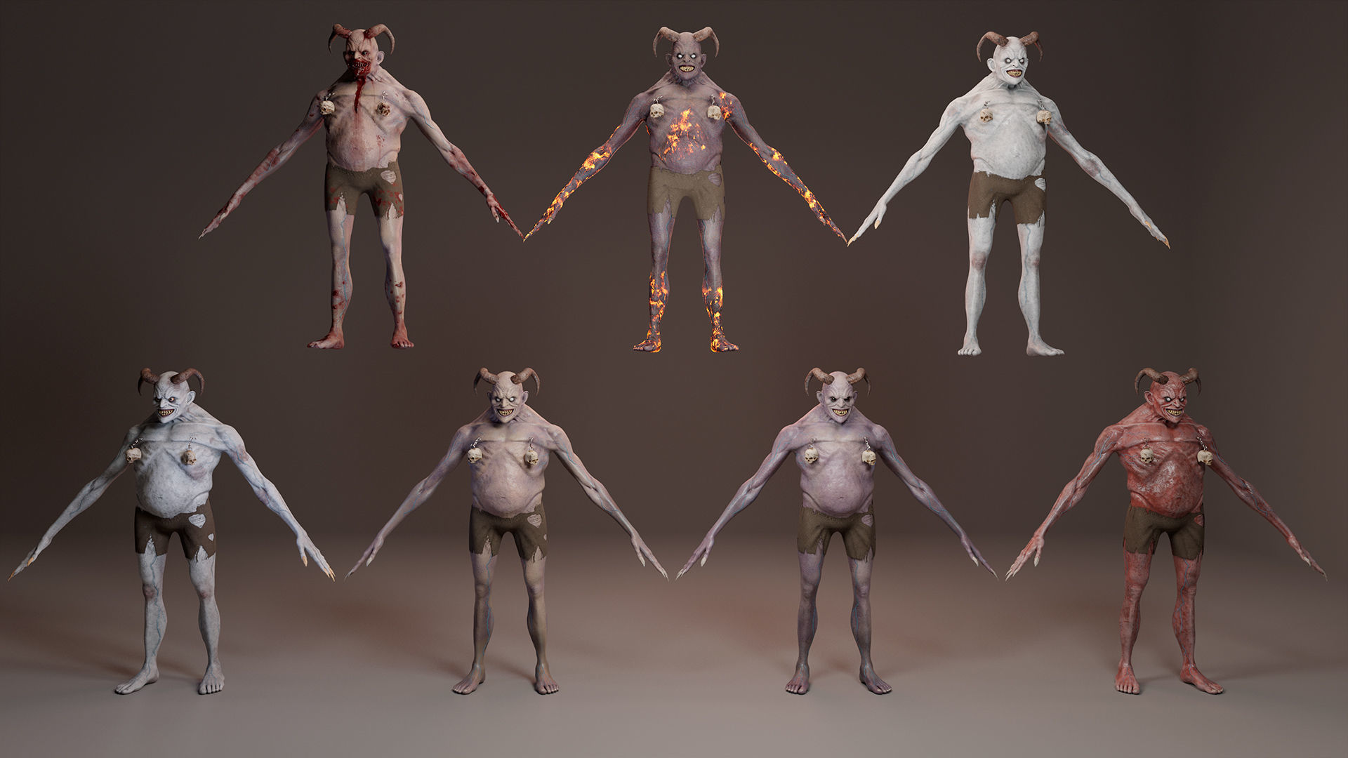 Evil Demon Low-poly 3D model_16