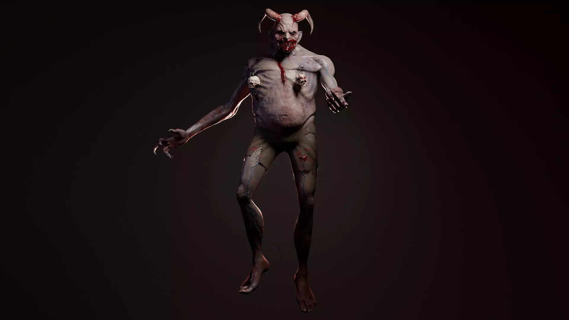 Evil Demon Low-poly 3D model_0