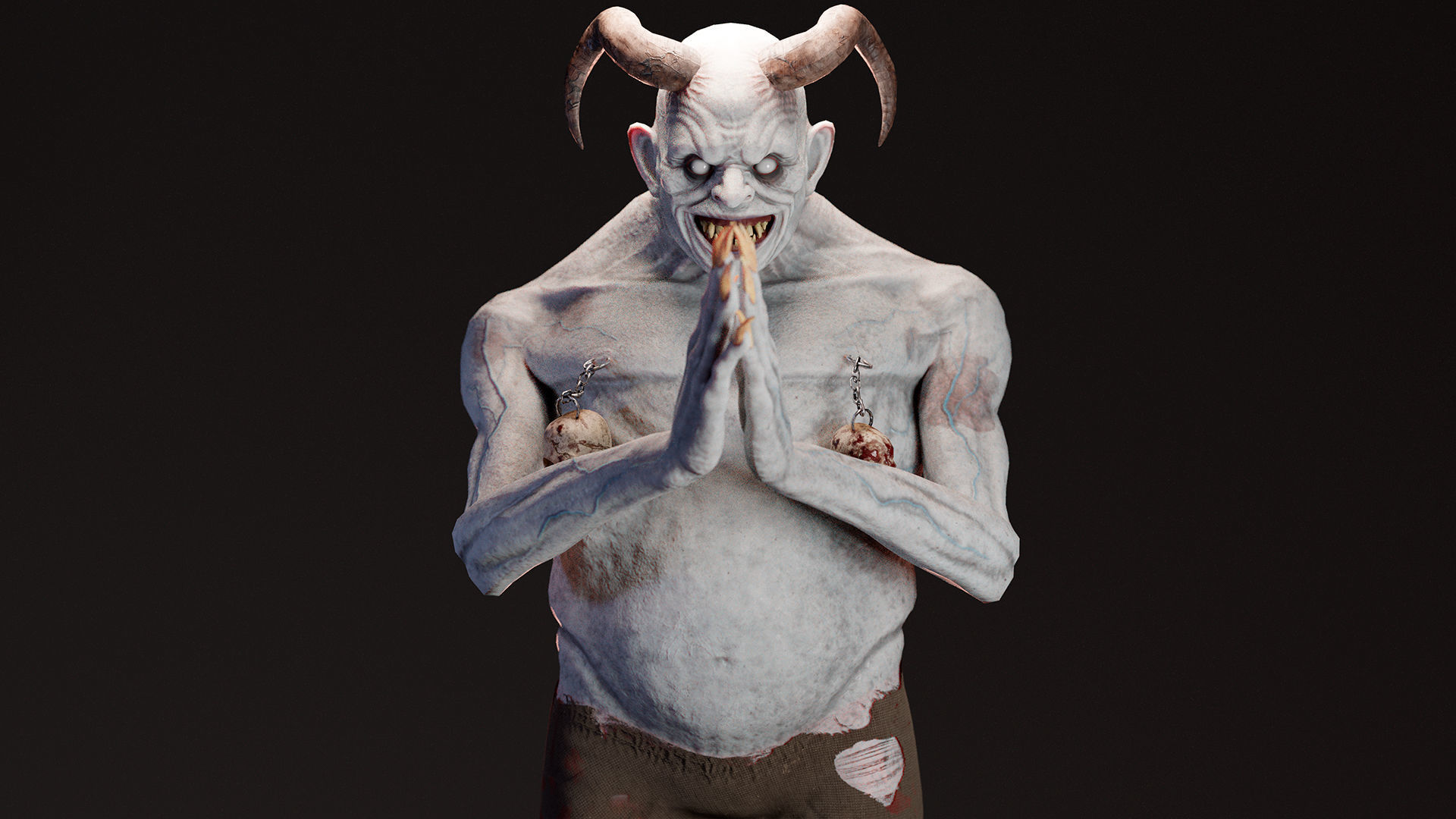 Evil Demon Low-poly 3D model_8