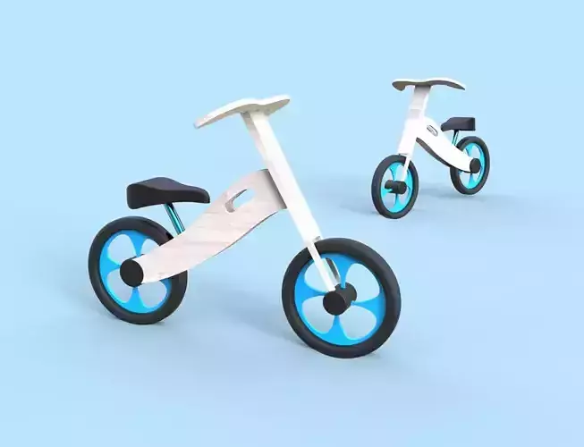 Wooden balance bike for kids - minimalistic bicycle 