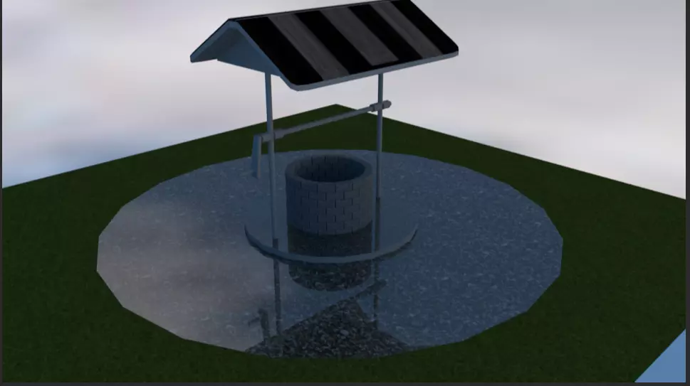 Mordern well Free 3D model