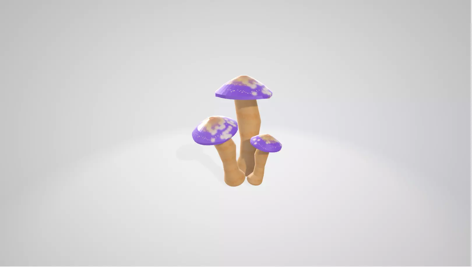 mushroom Low-poly 3D model_0