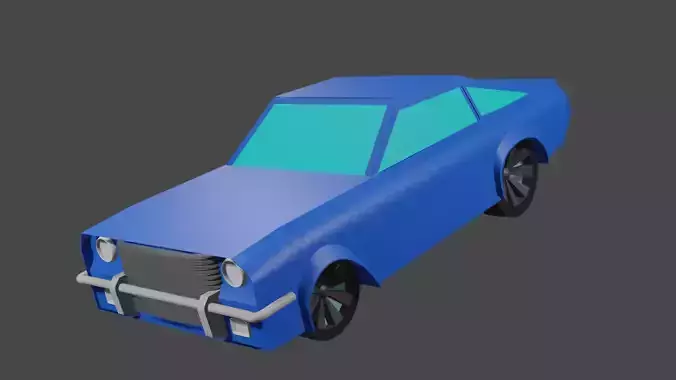 low poly car