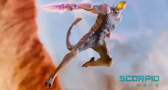 Low Poly - Cyborg Zodiac Theme - Scorpio Low-poly 3D model