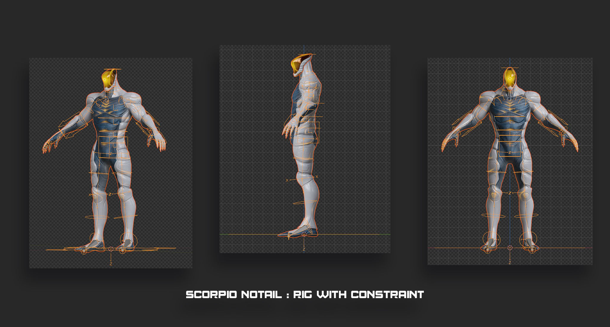 Low Poly - Cyborg Zodiac Theme - Scorpio Low-poly 3D model_18