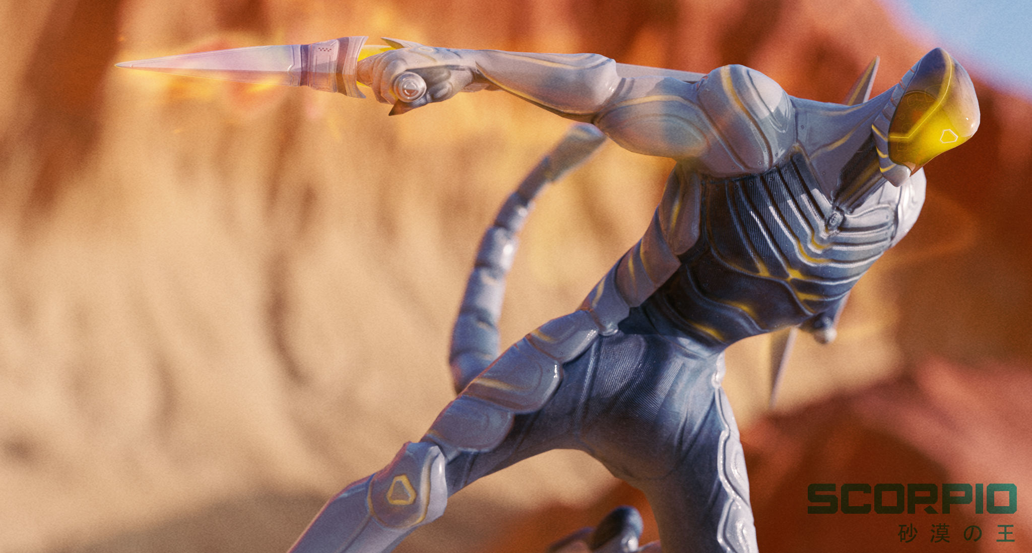 Low Poly - Cyborg Zodiac Theme - Scorpio Low-poly 3D model_7