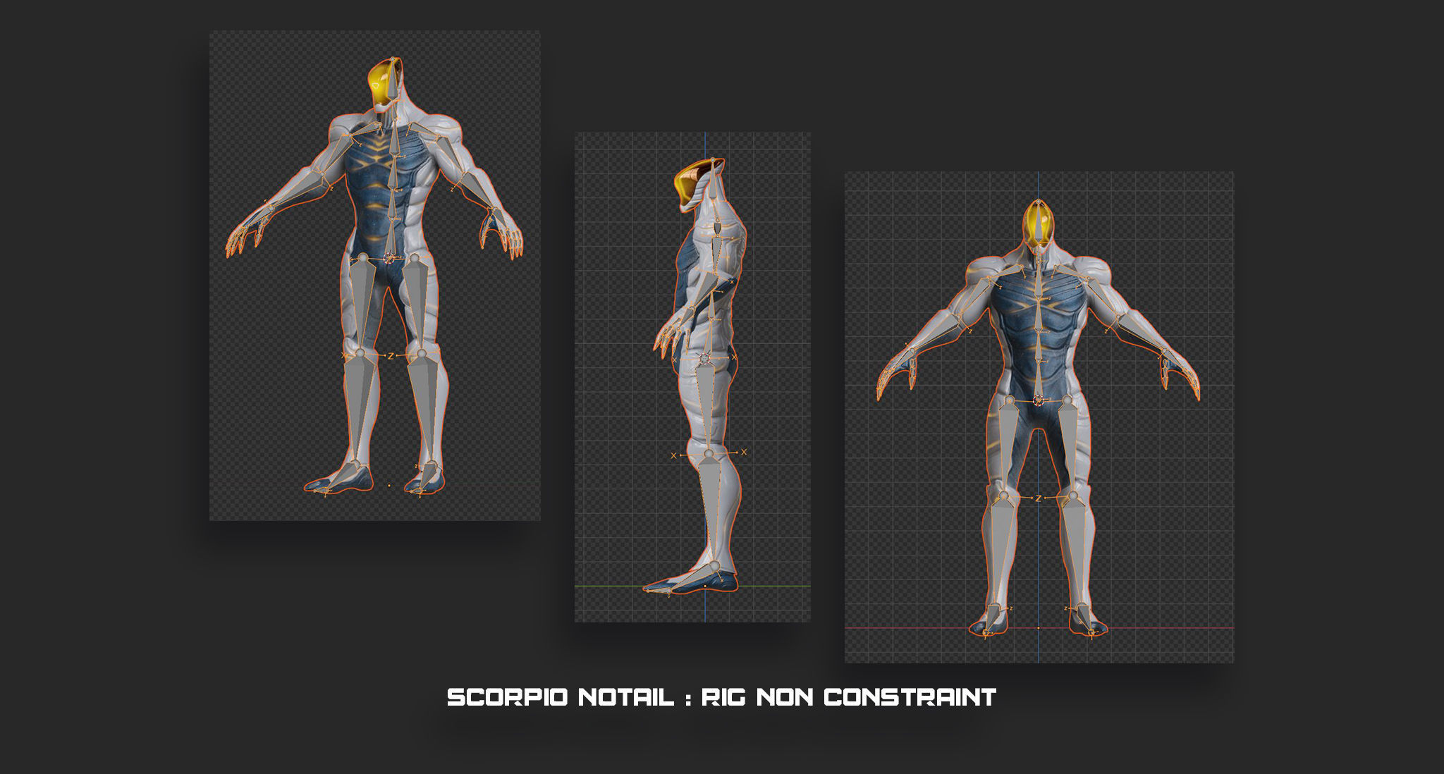 Low Poly - Cyborg Zodiac Theme - Scorpio Low-poly 3D model_19