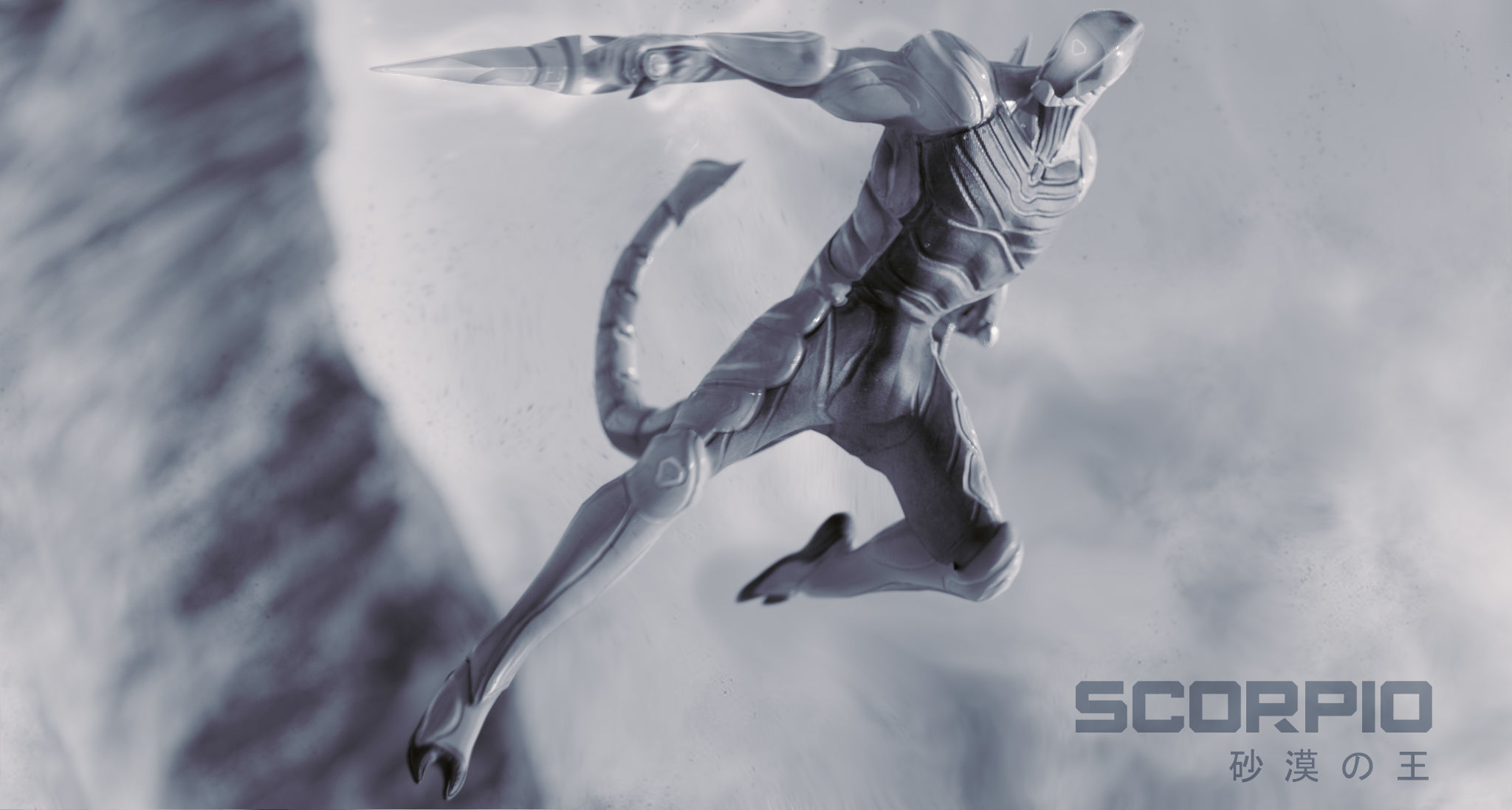 Low Poly - Cyborg Zodiac Theme - Scorpio Low-poly 3D model_5