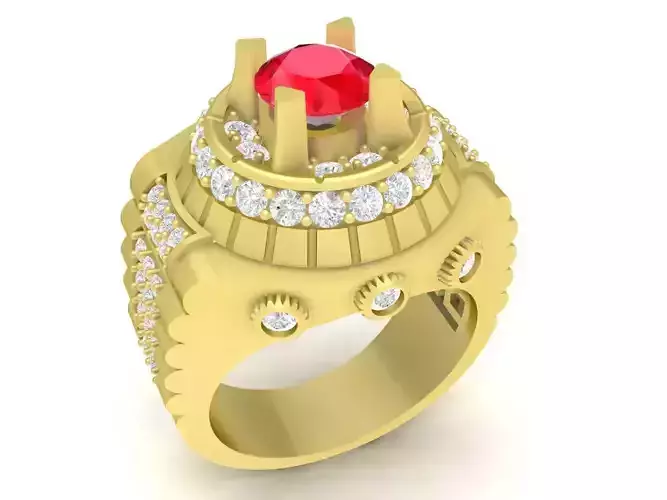 korea diamond watch men ring 3810