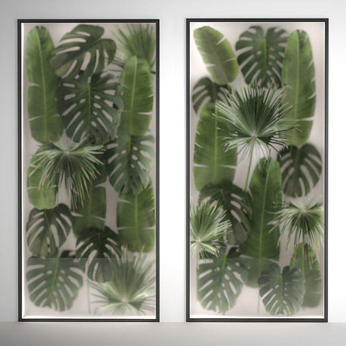 Green Leaves Of Plants In A Phyto Boxes  286 3D model