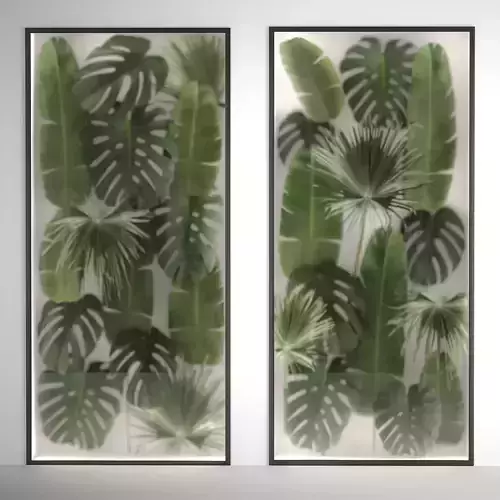 Green Leaves Of Plants In A Phyto Boxes  286 3D model