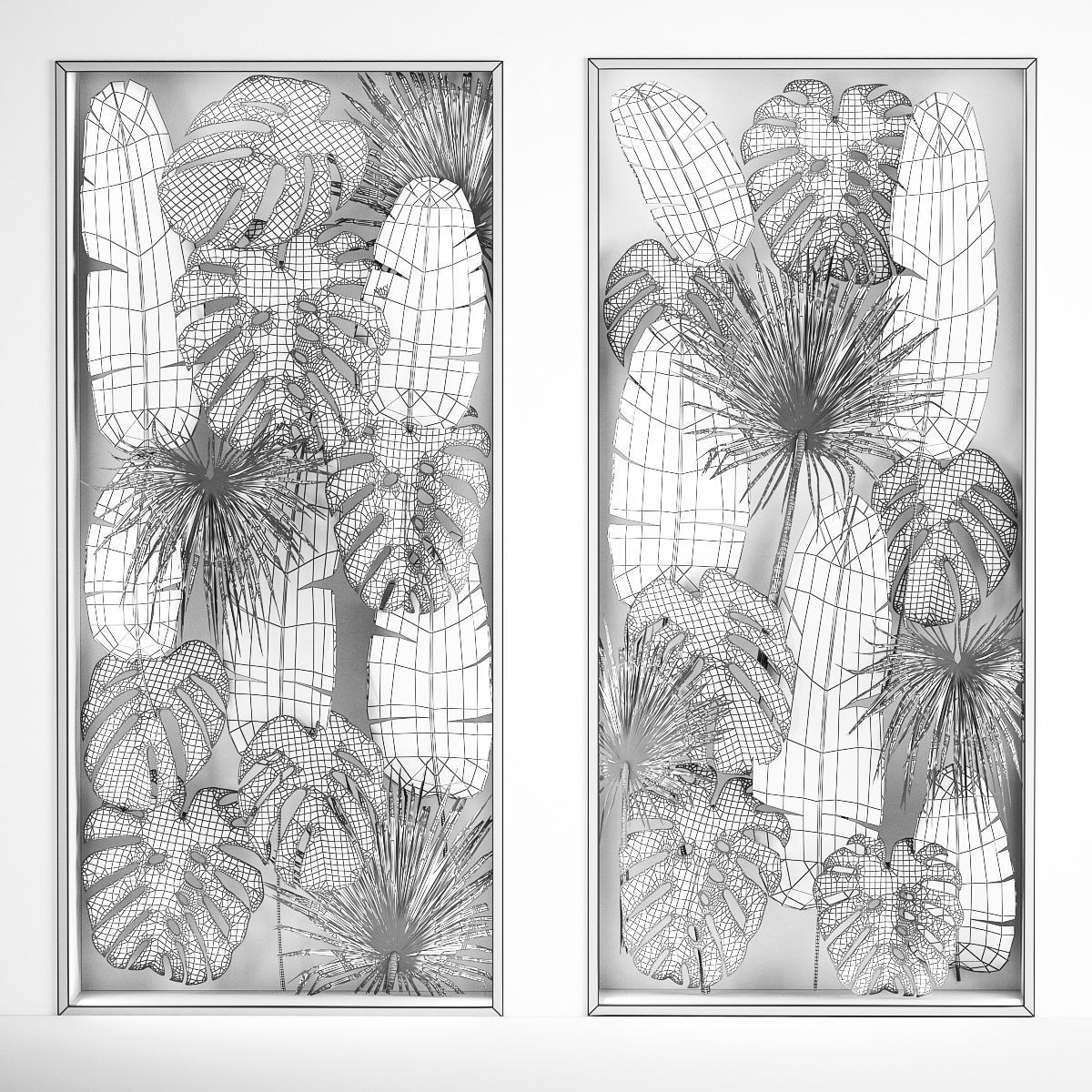 Green Leaves Of Plants In A Phyto Boxes 286 3D model_5