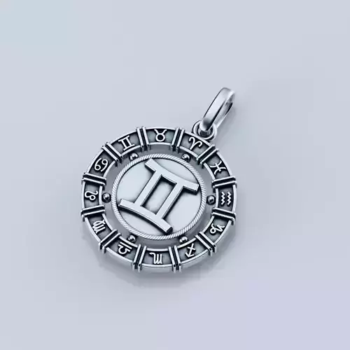 Pendant zodiac Gemini 