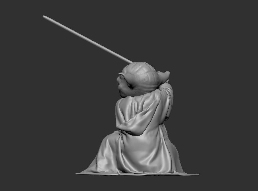 Master yoda 3D print model_3