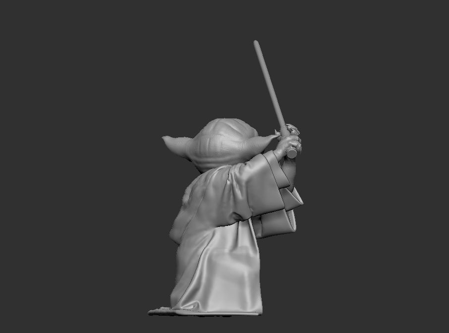 Master yoda 3D print model_4