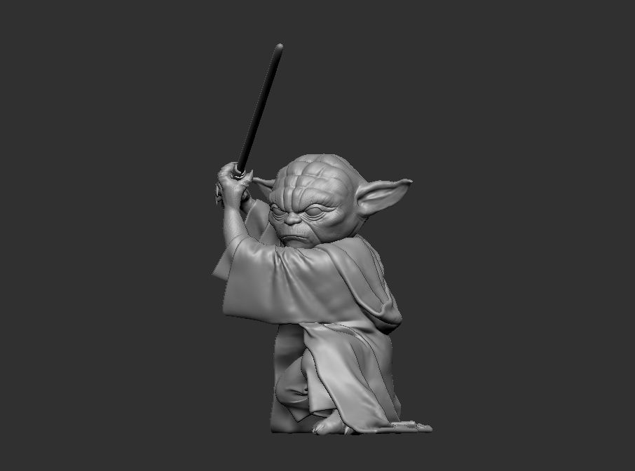 Master yoda 3D print model_2