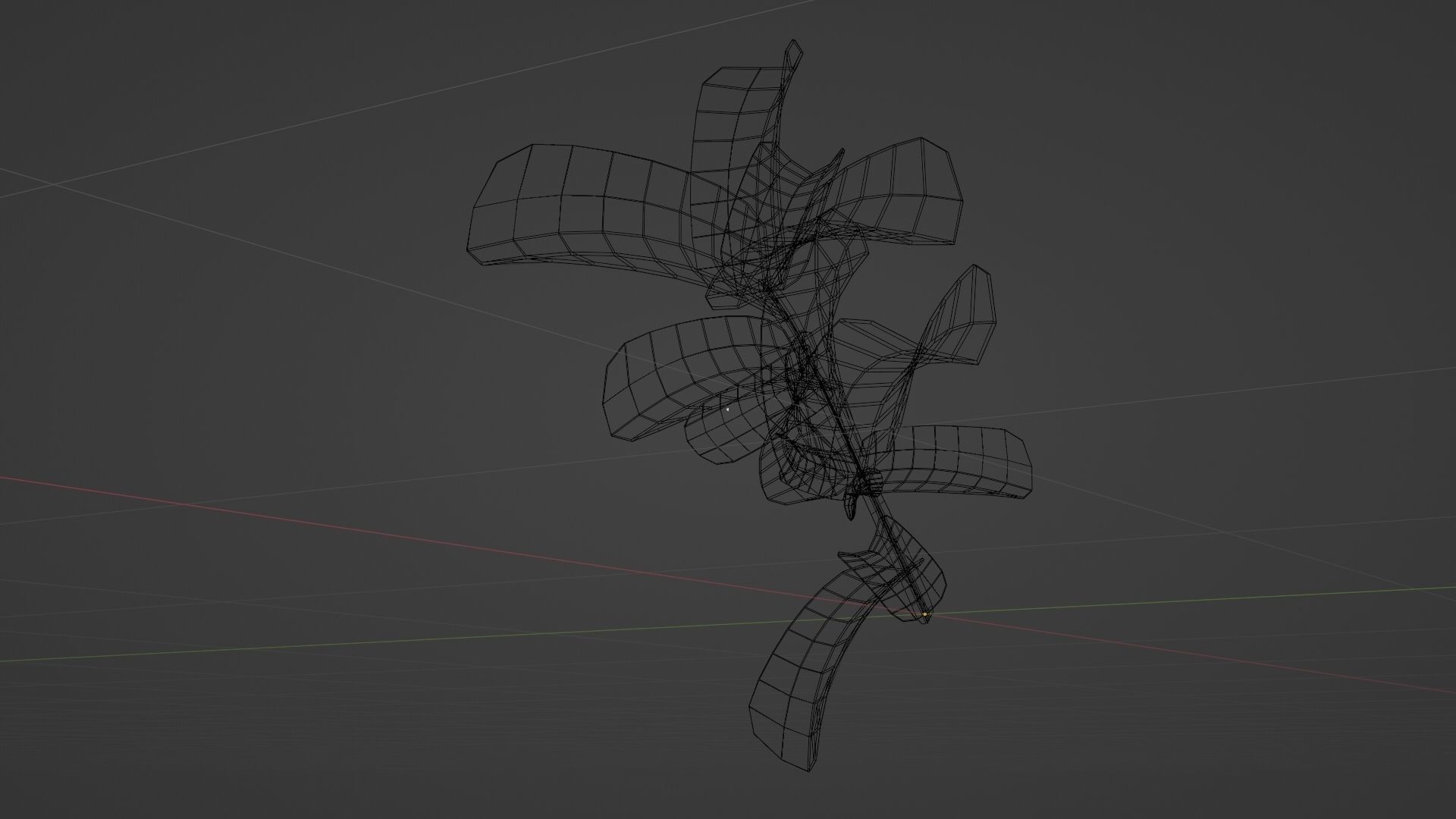 Purple Tree Leaves - Branch for Particle Generation Low-poly 3D model_8