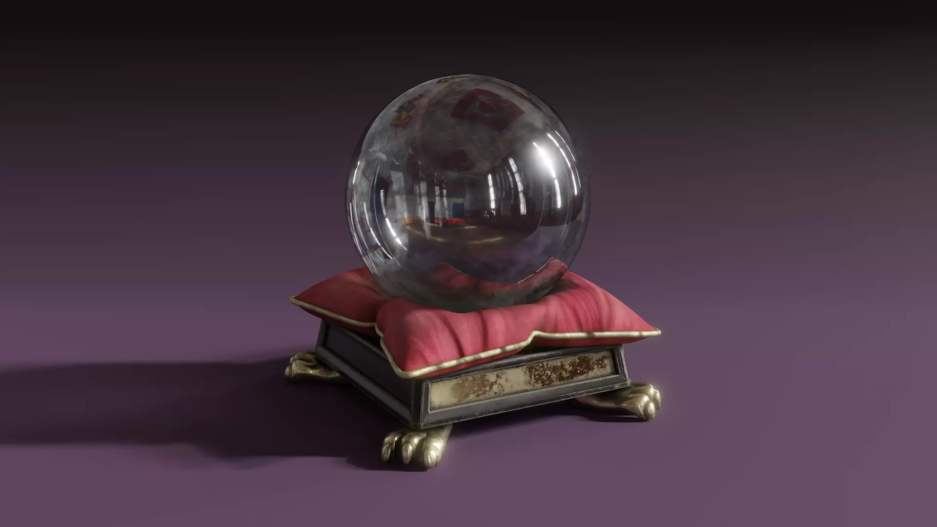 Crystal Ball Low-poly 3D model_0