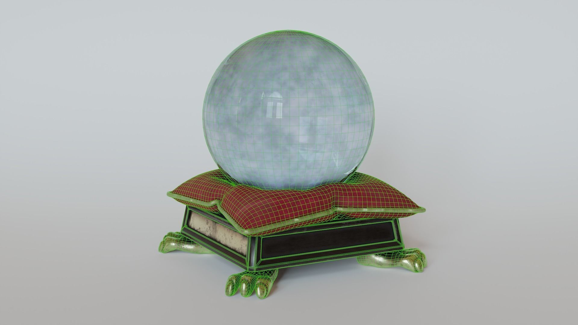 Crystal Ball Low-poly 3D model_7