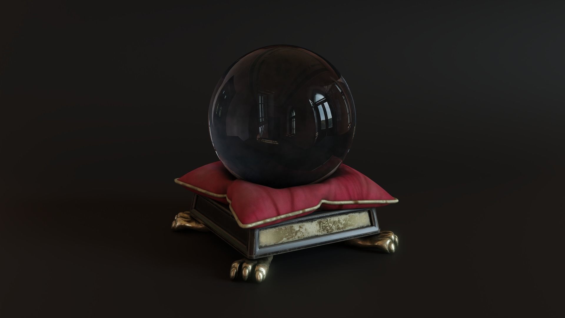 Crystal Ball Low-poly 3D model_2
