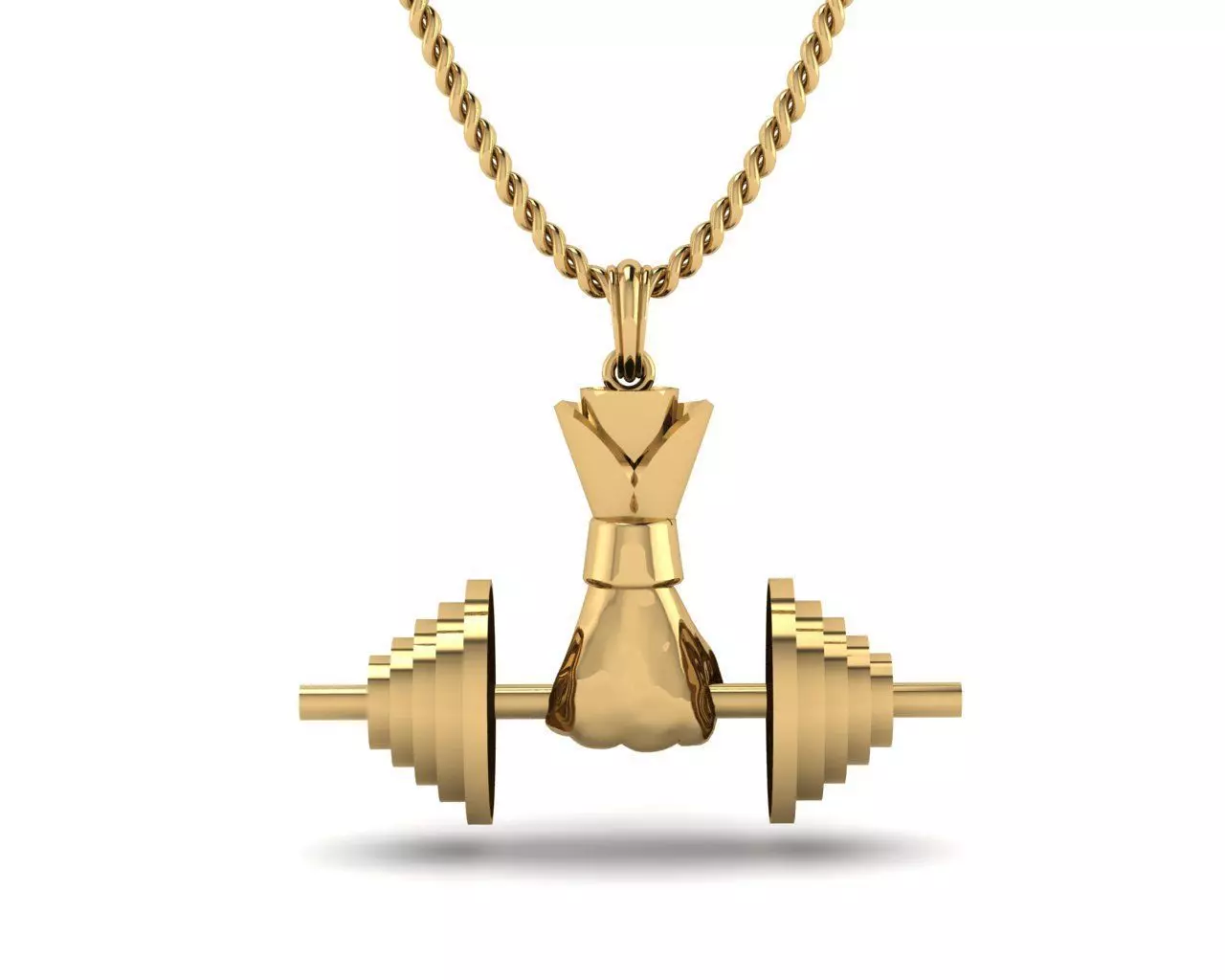 Dumbbells Pendant 3D print model