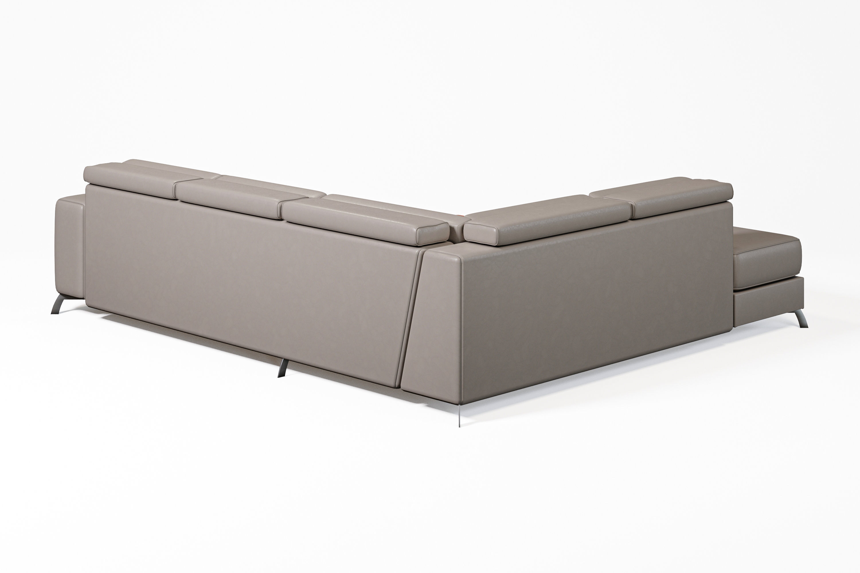 Modern Beige Sofa 3D model_3