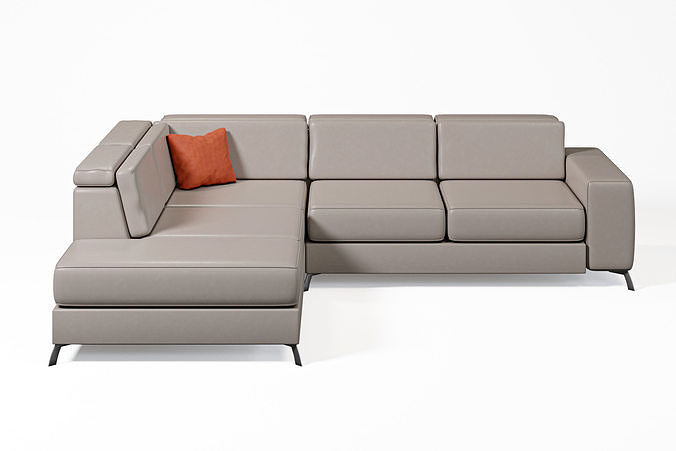 Modern Beige Sofa 3D model