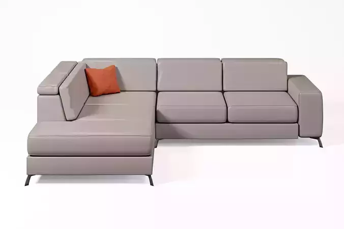 Modern Beige Sofa 3D model