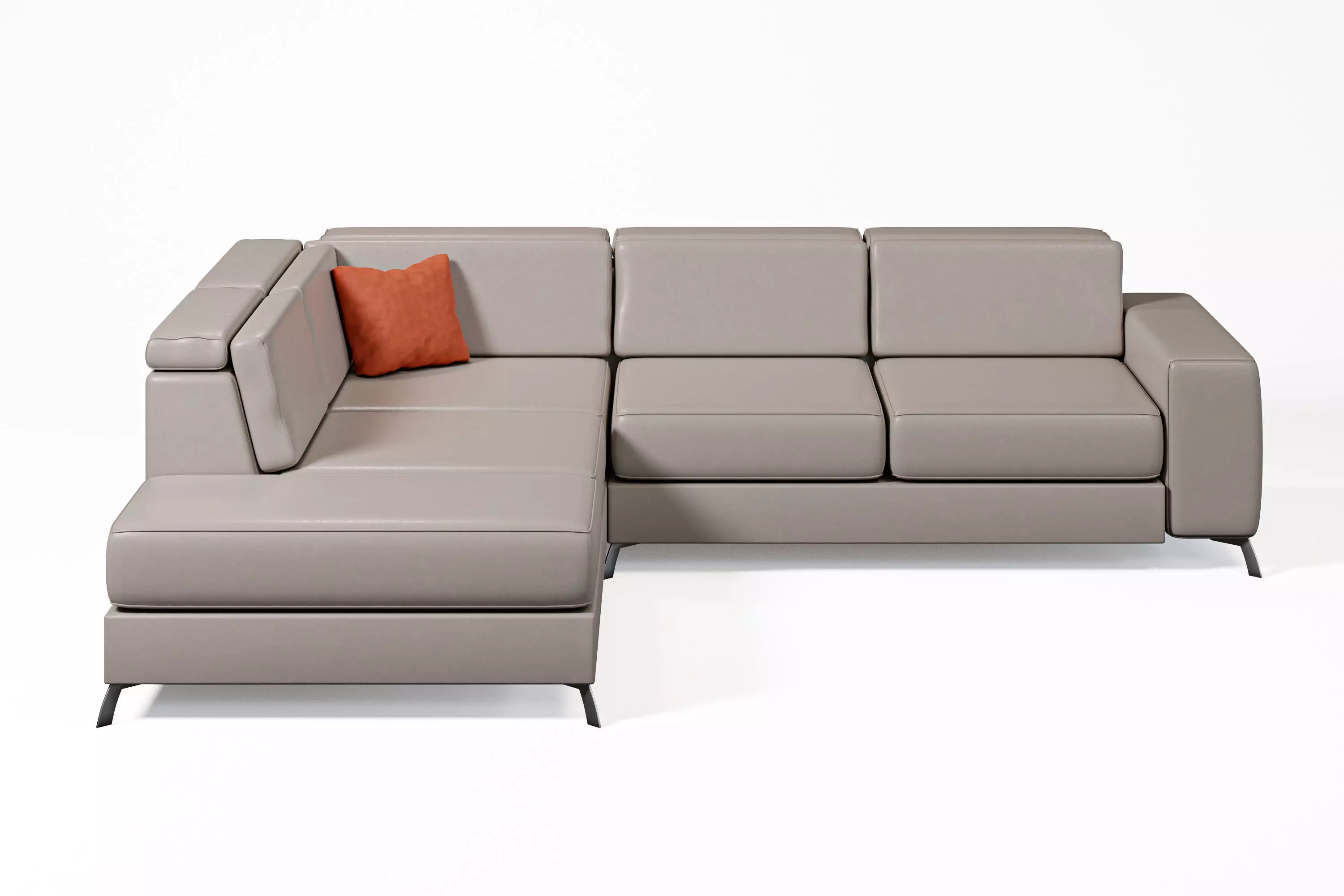 Modern Beige Sofa 3D model_0