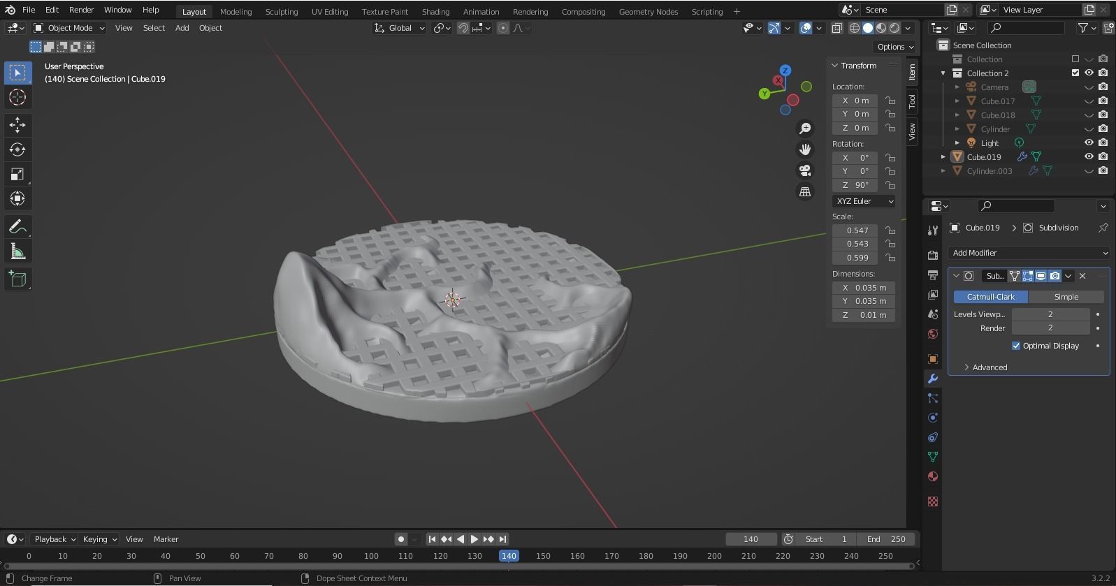 Figurine base 3D print model_3
