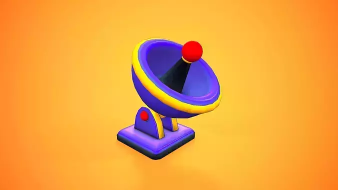 ANTENNA RADAR CARTOON STYLIZED