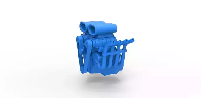 Engine V8 double supercharger Version 2 Scale 1 to 25