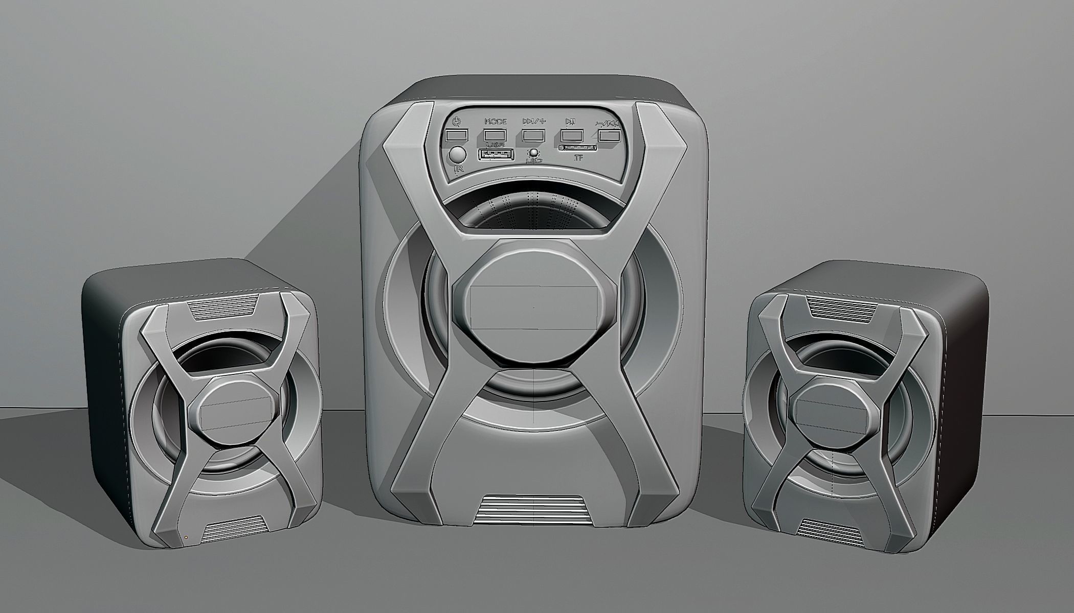 Kisonli Bluetooth Speaker With FM 3D model_3