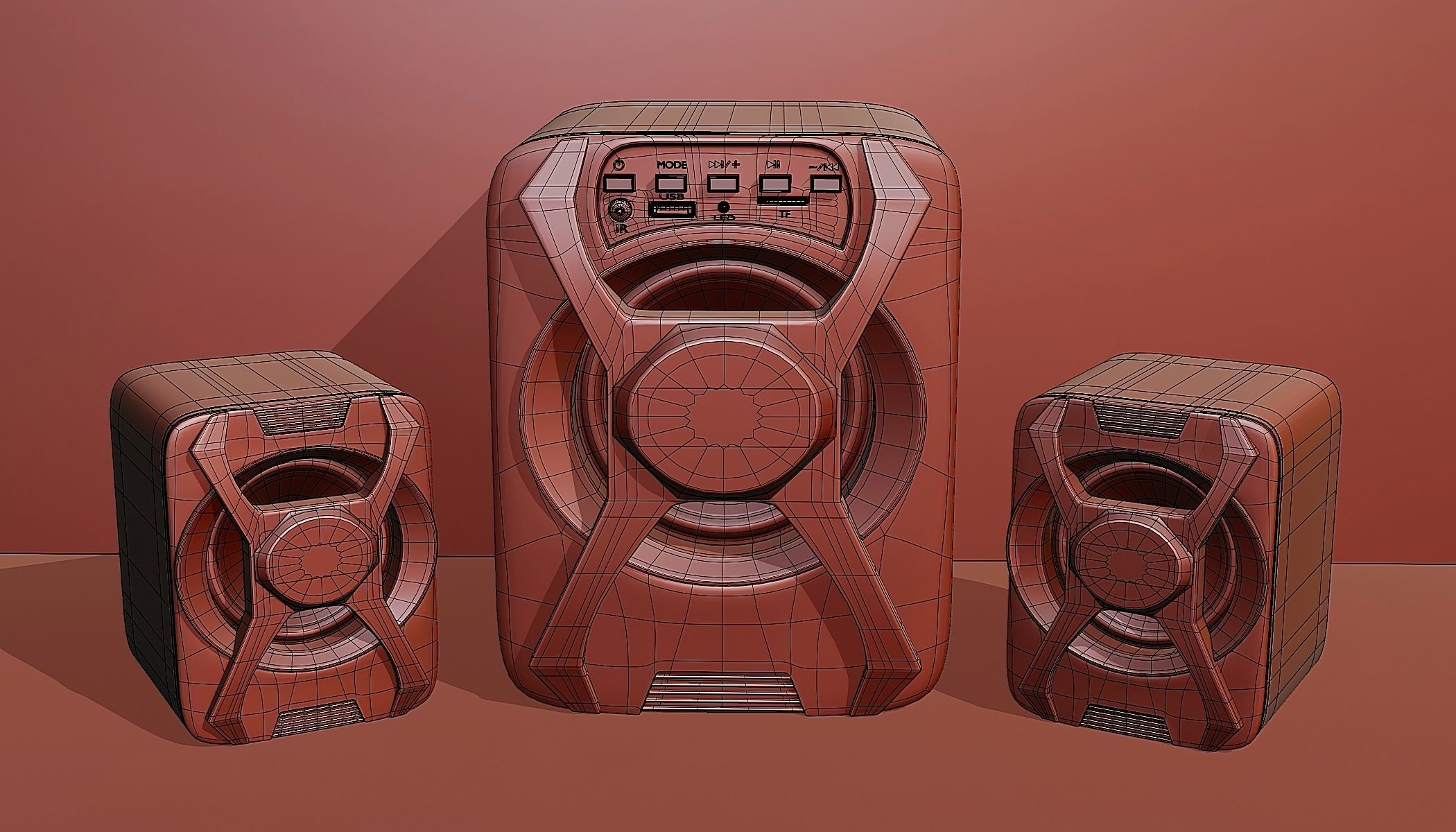 Kisonli Bluetooth Speaker With FM 3D model_4