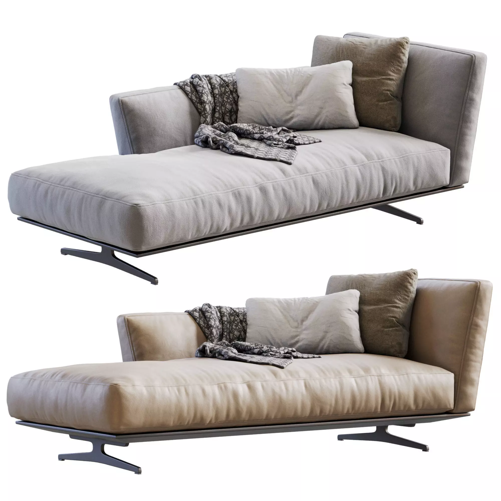Flexform CHAISE LONGUE EVERGREEN 3D model_0