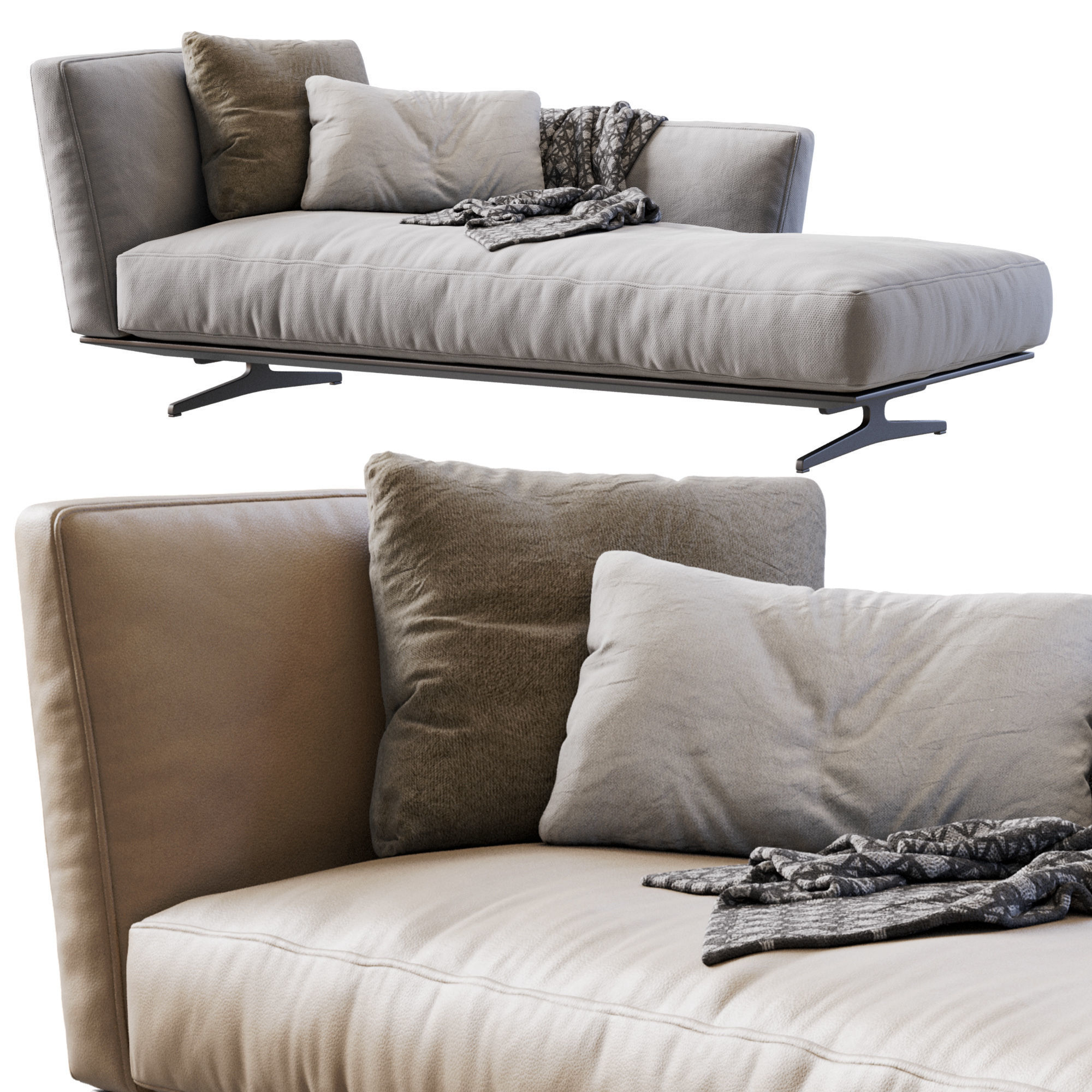 Flexform CHAISE LONGUE EVERGREEN 3D model_19