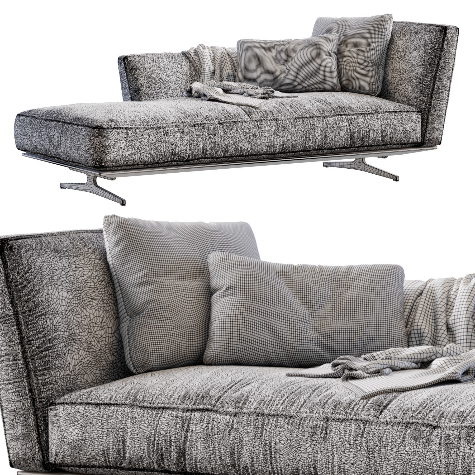 Flexform CHAISE LONGUE EVERGREEN 3D model_18
