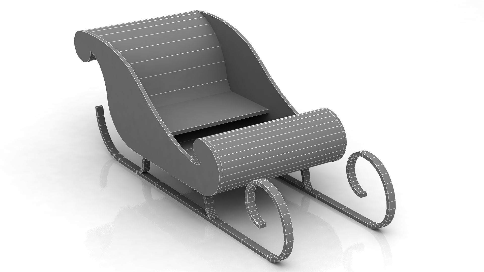 3D Snow Sled model 3D model CGTrader