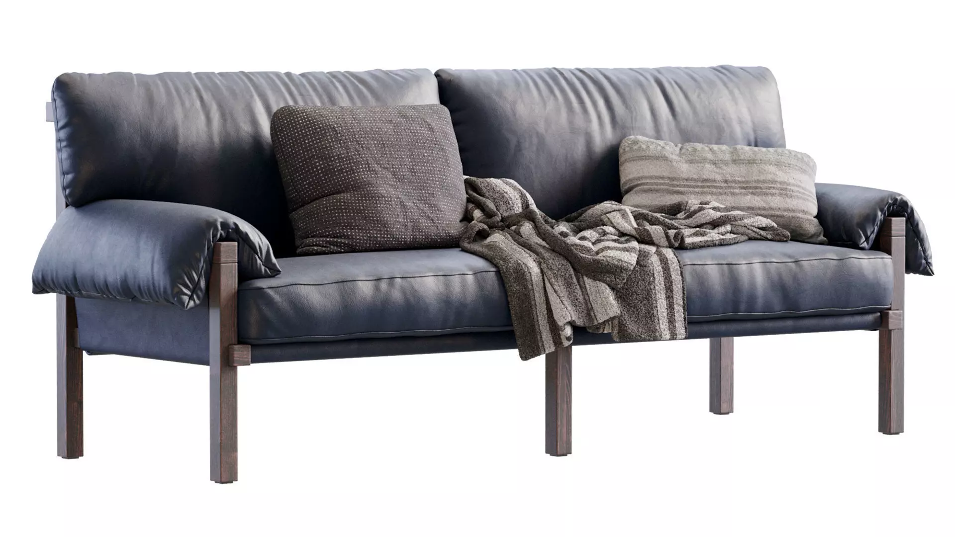 Lita Leather Sofa 3D model
