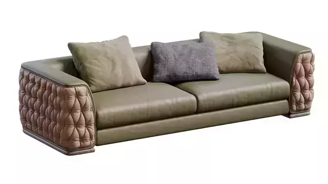 Leather Sofa Plaza By ASNAGHI