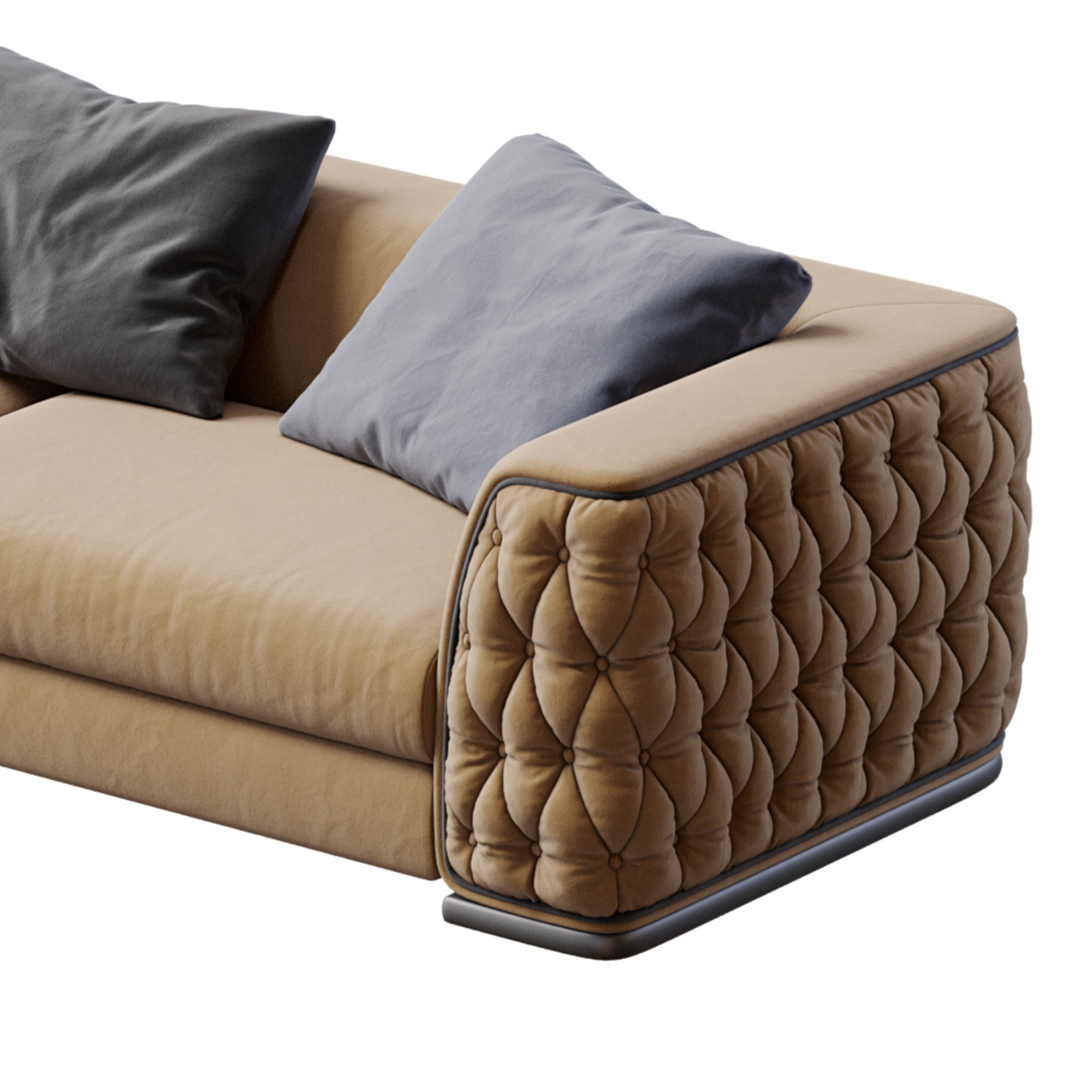 Leather Sofa Plaza By ASNAGHI 3D model_6