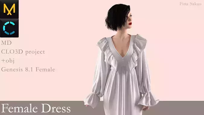 Female Dress Marvelous Designer