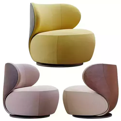 Bao Armchair By Walter Knoll 3D model
