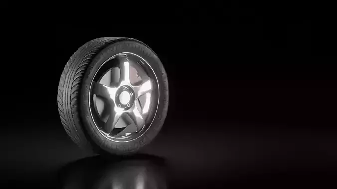 Car tire - V shaped tread