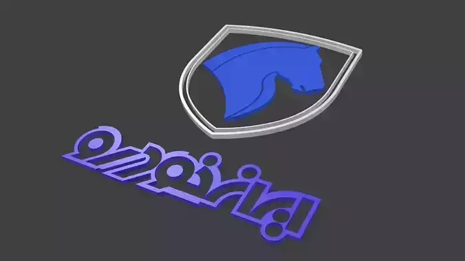 Iran Khodro logo 3D print model